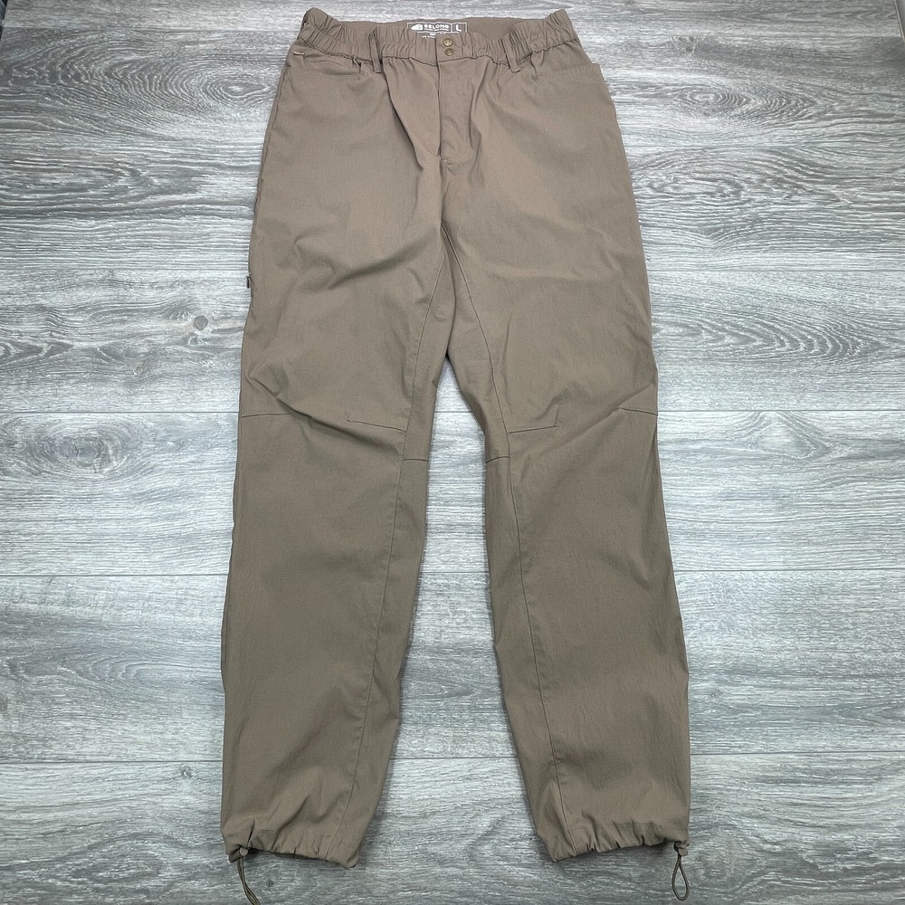 Belong Pants Mens Large Beige Traverse Tek Cordura Technical Ripstop Cinch Cord